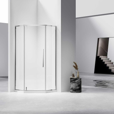 Vincea Slim-N 90x90 VSP-4SN900CL профиль Хром стекло прозрачное без поддона